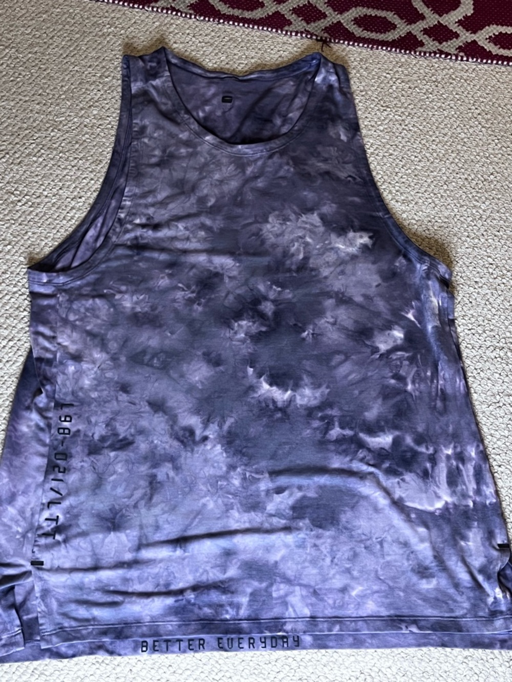 lululemon athletica Men’s Tie-Dye Tank Top in Purple and Black